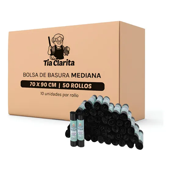 Bolsa De Basura 70*90 Tía Clarita - Caja 50 Rollos - 50 Uds | Cuotas sin interés