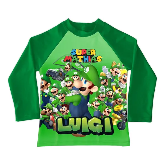 Playera Sudadera De Baño Para Niños Super Mario