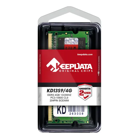 Memória Ram Notebook Ddr3 04gb 1333mhz Keepdata Kd13s9/4g 