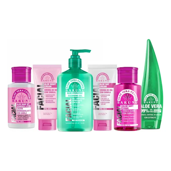 Rutina Facial Para Piel Seca, Sábila Y Ácido Hialurónico.