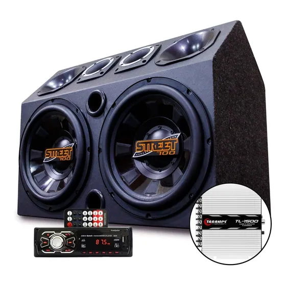 Caixa Igrejinha Trio Dupla Radio Bluetooth Taramps Tl1500