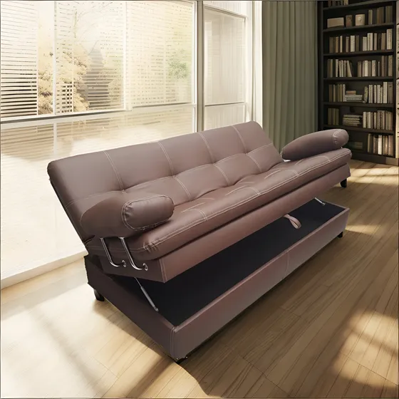 Sofa Cama Baúl Multifuncional Colchoneta Click 3 Posiciones