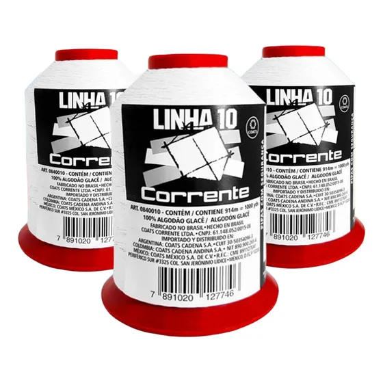 Kit 03 Linha Pipa Tubão Corrente 914 Mt 1000 Jardas Coats