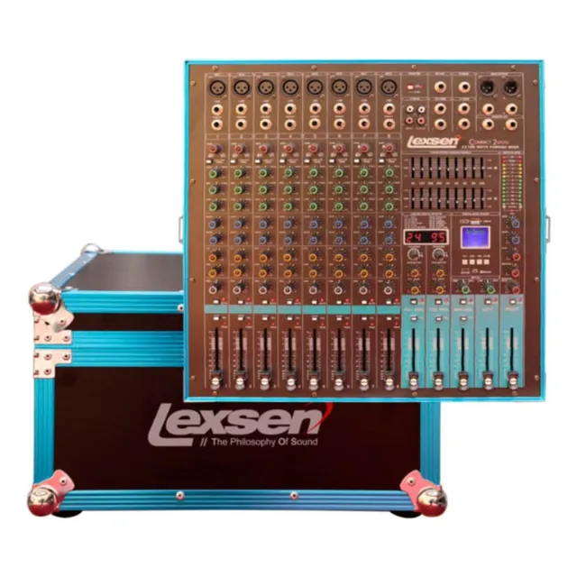 Lexsen Compact 2000 Consola Mezcladora Amplificada 8in +case