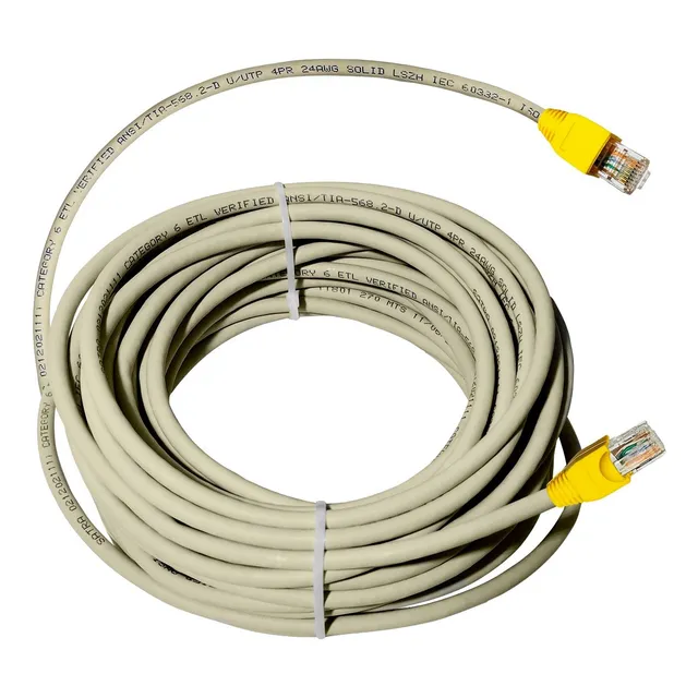 Cable De Internet Cat 6 Utp Cobre Puro 30mts Gris Satra