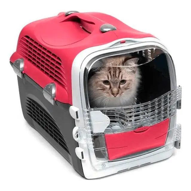 Kennel Transportador Para Gatos Catit Cabrio Cereza