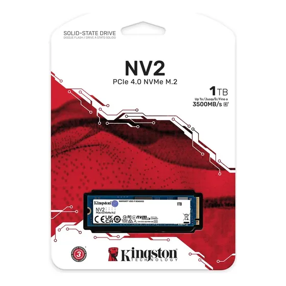 Disco Solido Nvme Kingston Nv3 Ssd 1tb M.2 2280 Interno