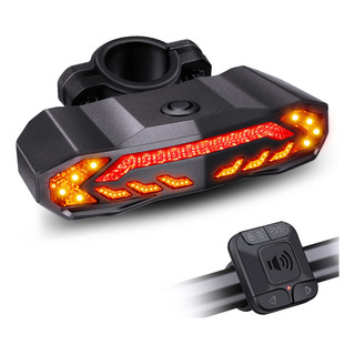 Luz Trasera Para Bicicleta Con Intermitentes, Alarma Y Reca Luz Trasera Para Bicicleta Con Intermitentes, Alarma Y Reca