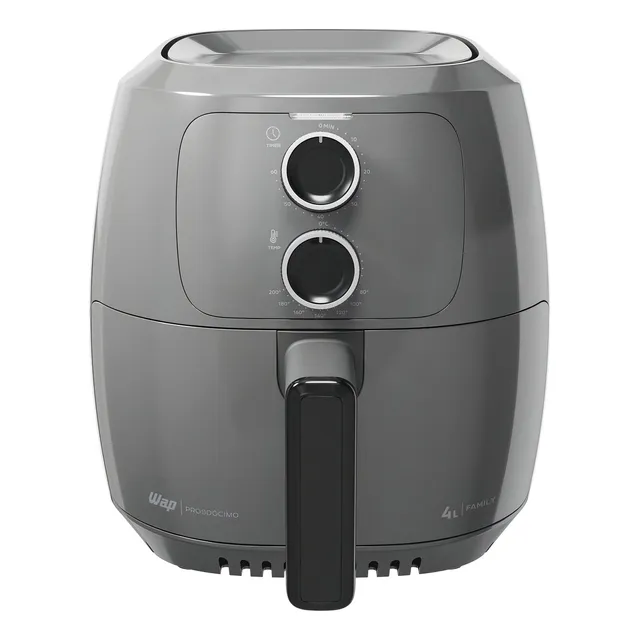 Fritadeira Elétrica Air Fryer Wap Waff2-c Family 4 Litros Antiaderente Cinza