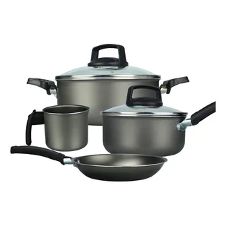 Conjunto De Panelas Antiaderente 4 Peças Tampa De Vidro Mta Conjunto De Panelas Antiaderente 4 Peças Tampa De Vidro Mta