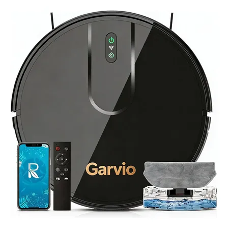 Robô Aspirador E Esfregão Combinado 3 Em 1 Com Sucção 6500pa Preto 127/220v