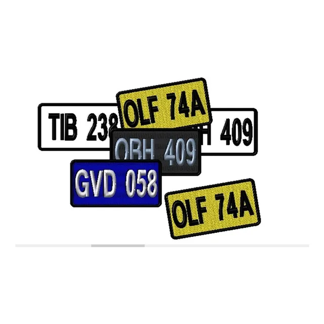Placas De Carros Y Motos , Chapas, Callsing, Numero, Alforja