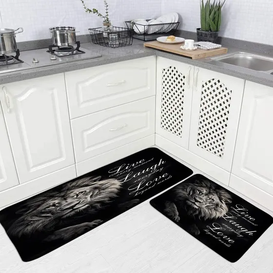 Alfombra Cocina Leon Africa Animal Salvaje Vida Silvestre