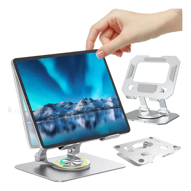 Soporte Base Alzador Plegable Aluminio Para Macbook Notebook