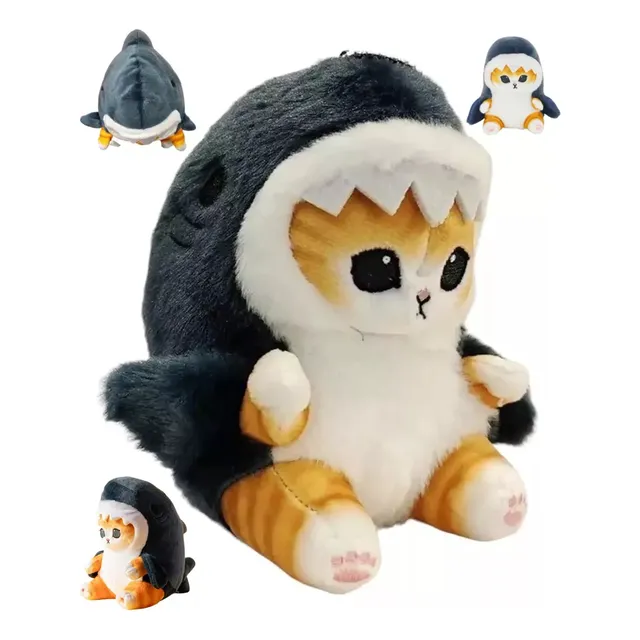 Peluche Gato Tiburón Gatito Michi Disfraz Kawaii Llavero