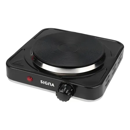 Parrilla Eléctrica De Disco 1 Quemador Portatil 5 Niveles Color Negro