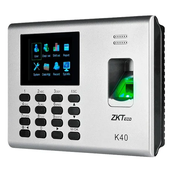 Control Acceso Zkteco K40 1000 Huellas Usb Hoja De Cálculo Color Plateado