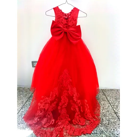 Vestido De Niña Elegante Cola Larga