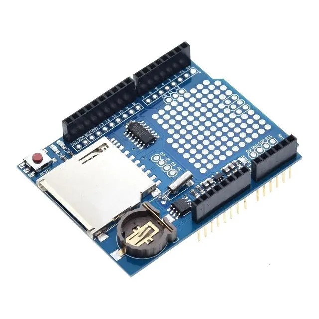 Datalogger Shield Sd Arduino Uno Modulo V1 + Pila Robotica 