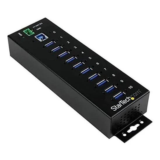 Estación Hub Startech St1030usbm 10 Puertos Usb -negro
