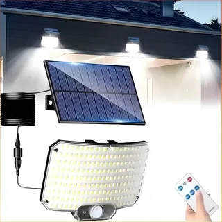 Luz Solar Pared Con Sensor Led Exterior Jardin Impermeable