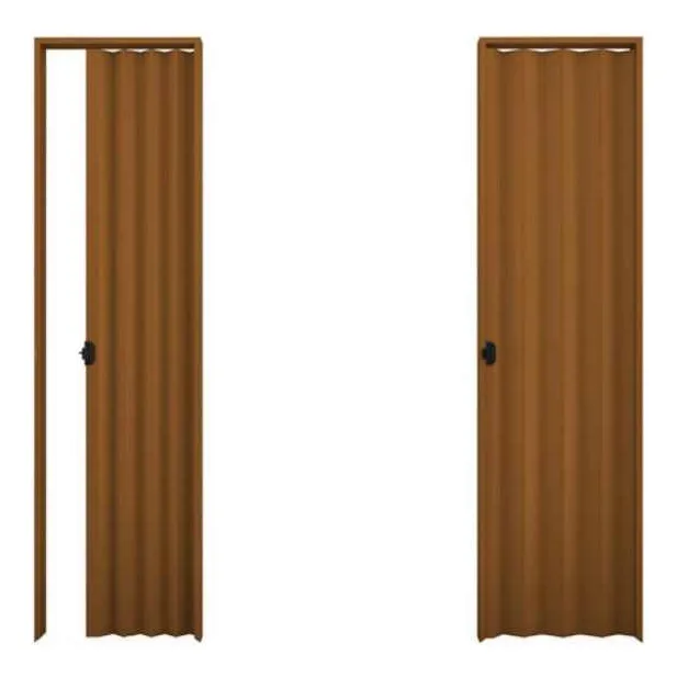 Puerta Plegable Pvc Marron Cpr De 1.30 Metro De Ancho