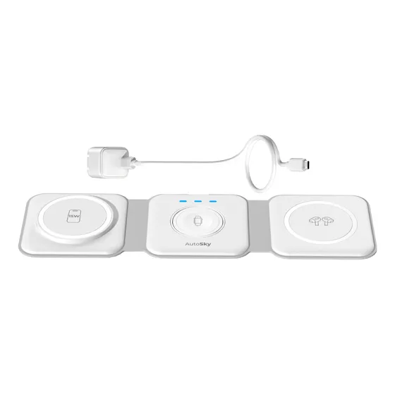 Cargador Magsafe Portátil 3 En 1 Usb C 30w Apple Autosky