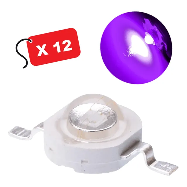 6pcs Led 3w Epistar Uv Ultra Violeta 395 - 400nm  6 Piezas
