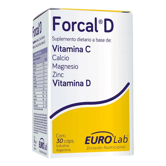 Forcal D 30 Cápsulas Mejora Sistema Inmunológico Eurolab