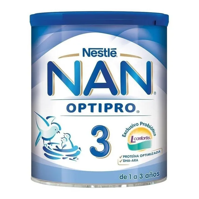 Leche de fórmula en polvo sin TACC Nestlé Nan Optimal pro 3 en lata de 1 de 720g - 1 a 3 años