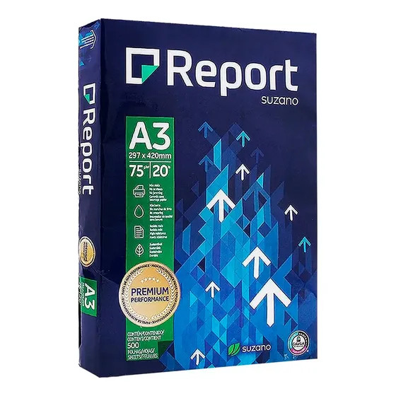Resma De Papel Blanco Tamaño A3 75 Gramos Report Premium