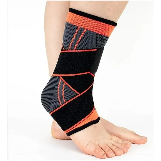 Tobillera Deportiva Compresión Doble Soporte Ajustable.