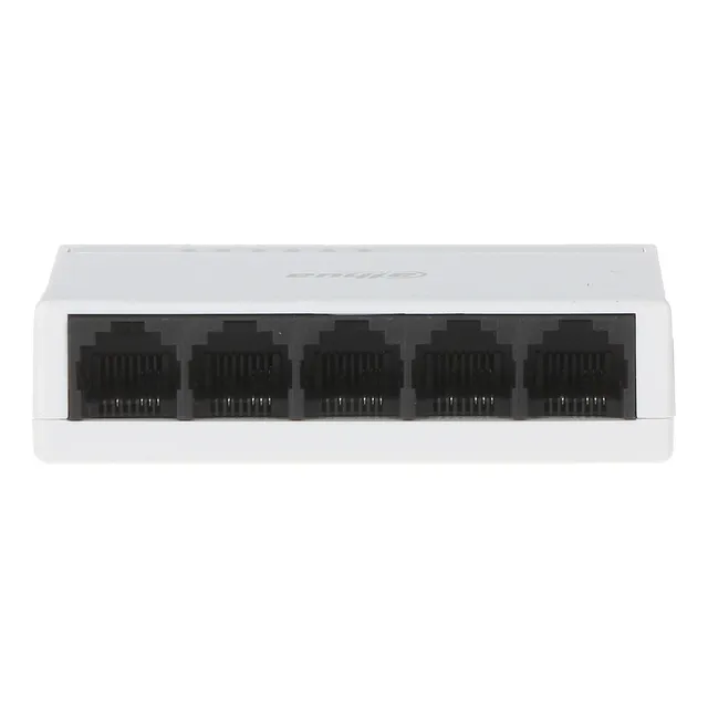 Dahua Switch DH-PFS3005-5ET-L 5 Puertos No Administrable Fast Ethernet 10/100/ Diseño Compacto Velocidad de Reenvio de Paquetes 0.744 Mbps Switching 1 Gbps Plug and Play 24/7 uso Continuo Blanco