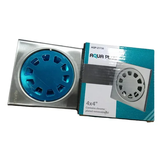 Desague Ducha Inodoro Baño Accesorio Centro Piso Acero 4x4