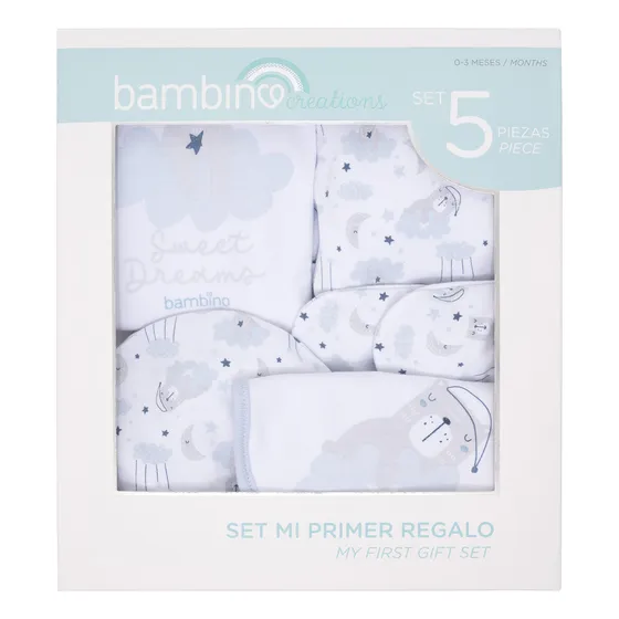 Baby Gift Bambino Set 5 Piezas Blanco Oso Niño