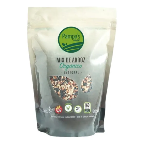 Mix De Arroz Orgánico Integral Pampa S Organic 3 X 500 Gr