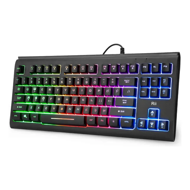 Teclado Gamer Led Rgb Compacto Rii Rk104 Retroiluminado