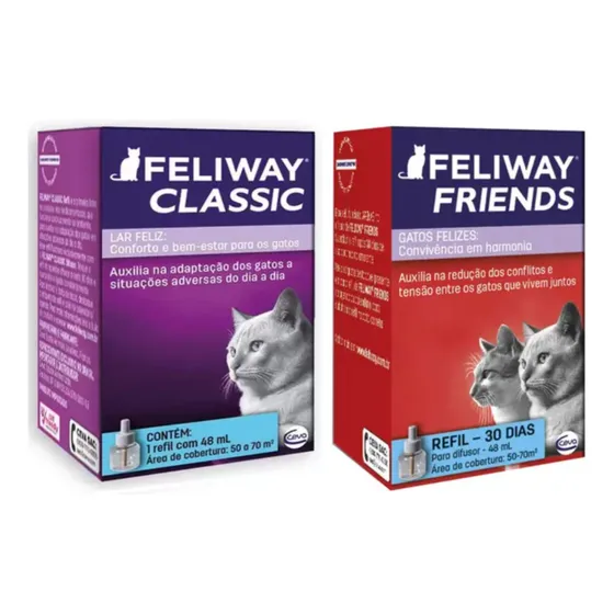 1 Feliway Classic Refil 48ml E 1 Feliway Friends Refil 48ml