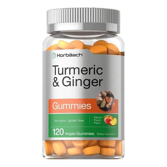 Suplemento De Cúrcuma Y Jengibre Gomitas 120 Horbaach