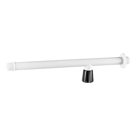 Cano Braço Suporte 1/2 - 30cm Pvc Para Chuveiro C/ Registro Cor Branco