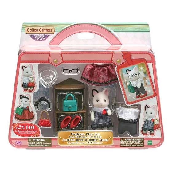 Sylvanian Families Calico Critters - Set Gata Tuxedo Fashion