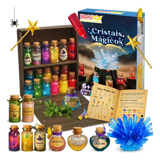 Kit educativo de cristais mágicos