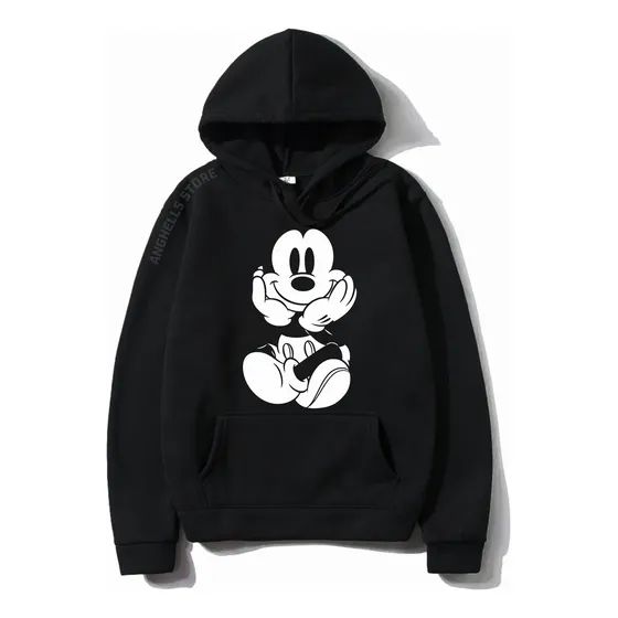 Polera Mickey Mouse Capucha Franela Reactiva Mod.2