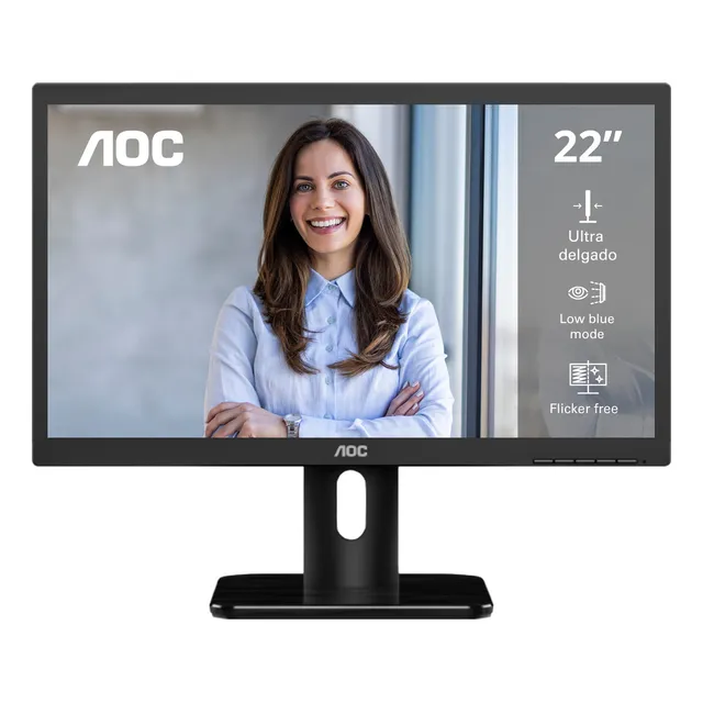 Monitor AOC con pantalla de 21.5" 60Hz 220V y resolución Full HD