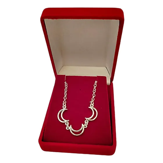 Pulseira Meia Lua De Prata 925