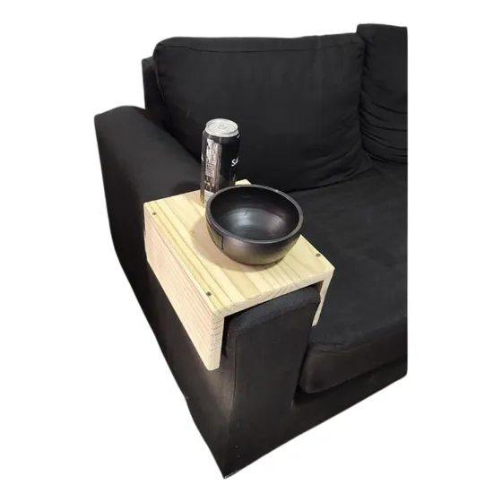 Mesa Auxiliar Arrime Sillon Apoyabrazo Madera Pino 23x30