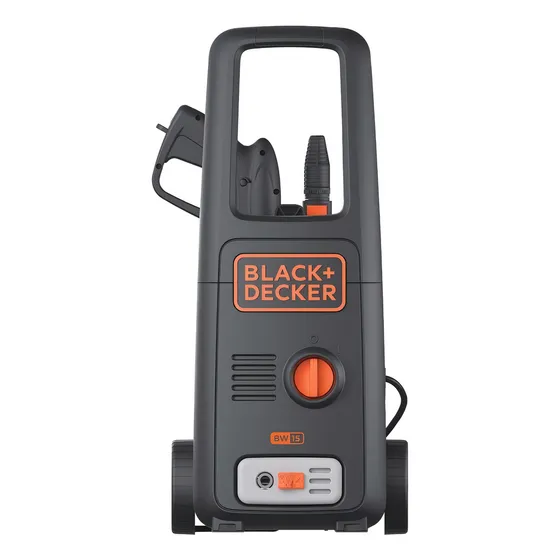 Hidrolavadora eléctrica Black+Decker BW15 de 1.5kW con 120bar de presión máxima 220V