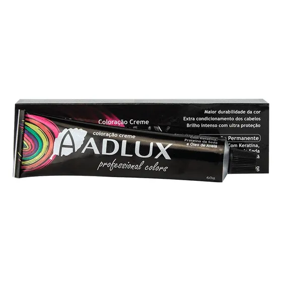 Tinta De Cabelo 7.0 Loiro Médio Profissional Adlux Coloração