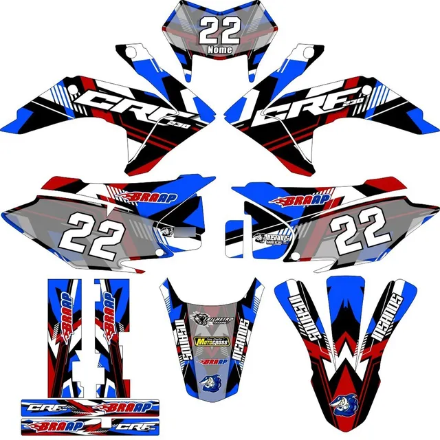 Kit Adesivos Trilha Gráficos Crf230 2015 A 2020 0.20mm A92