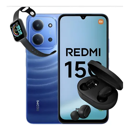 Xiaomi Redmi 15c 256gb 8gb Ram + Brinde Fone E Relogio Azul-celeste